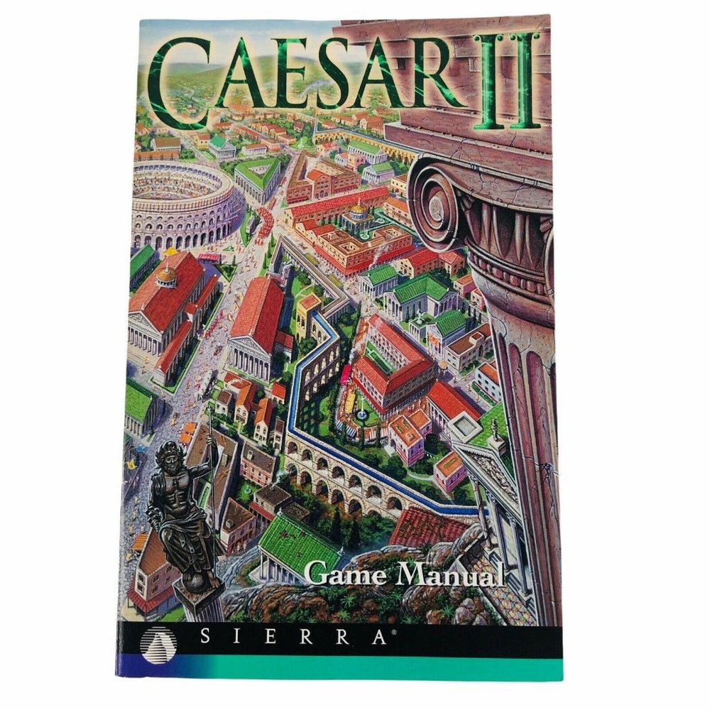 Caesar II Game Manual For Sierra RPG Strategy‎ Reference Softcover Vintage